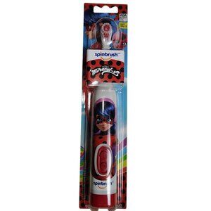 Spinbrush Miraculous Ladybug Kids Power Toothbrush Soft Bristles Battery Operate